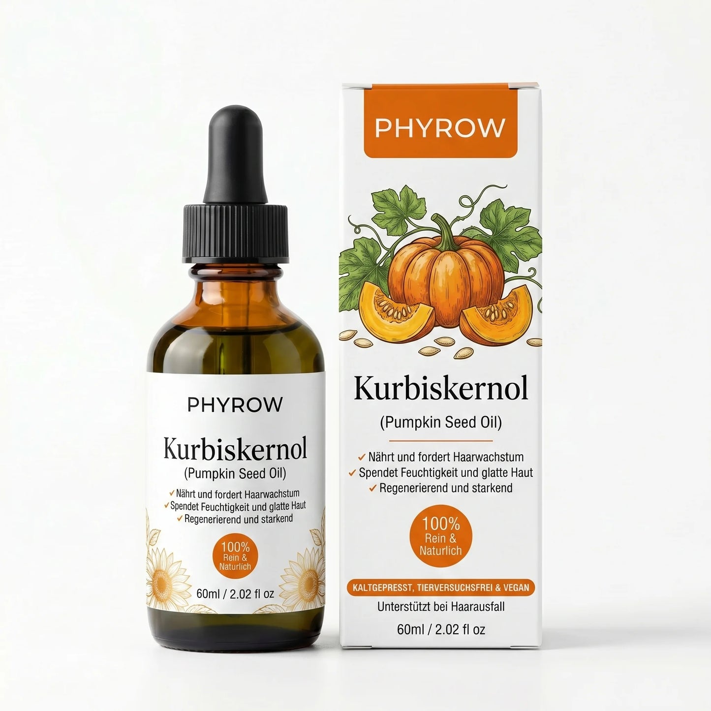 Phyrow Kürbiskernöl | Kopfhaut- & Haarpflege